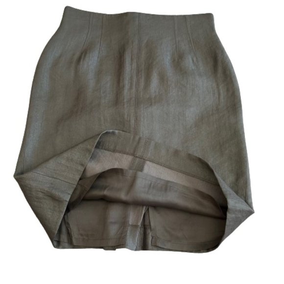 Ann Taylor Women Sz 4 Shimmery Pewter/Gray Paneled Contoured Waist Pencil Skirt - Picture 11 of 16